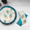 Meditation Cushion and Eye Pillow Bundle - Peacock Pride